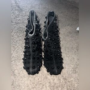 Shiekh Studded Wedge‎ Boots Black